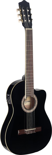 Stagg C546TCE BK Elektroakustik Klassik-Gitarre cutaway mit 4-Band EQ
