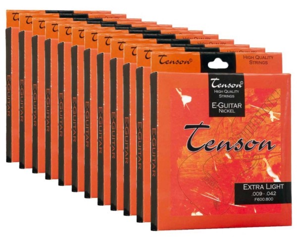 Tenson Gitarrensaiten für E-Gitarre Nickel Extra light .009 / .011 / .016 / .024 / .032 / .042 ABVER