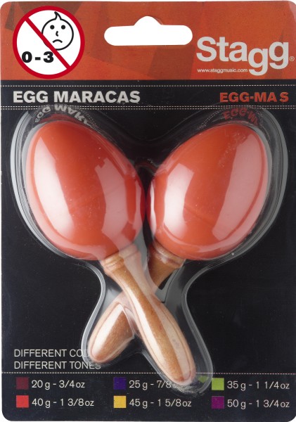 Stagg EGG-MA S/OR Maracas Paar Kunststoff eiförmig orange