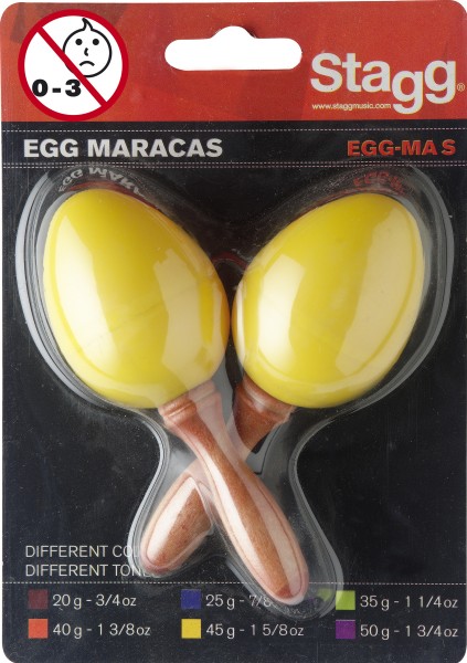 Stagg EGG-MA S/YW Maracas Paar Kunststoff eiförmig