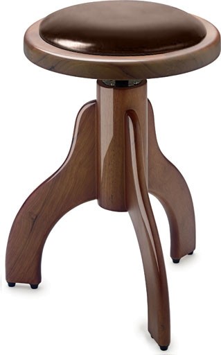 Stagg PS35 WN P S/BR Klavierhocker höhenverstellbar Nuss poliert brauner Kunstlederbezug