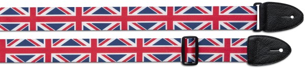 Terylen Gitarrengurt mit UK-Flagge Muster