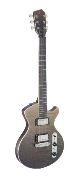 Stagg SVY SPCLDLX FBK E-Gitarre, Silveray Serie, Special Deluxe Modell, mit massivem Mahagonikorpus