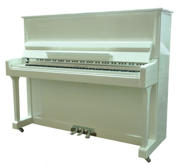 Römhildt Klavier 123cm Weiß poliert mit Softclose