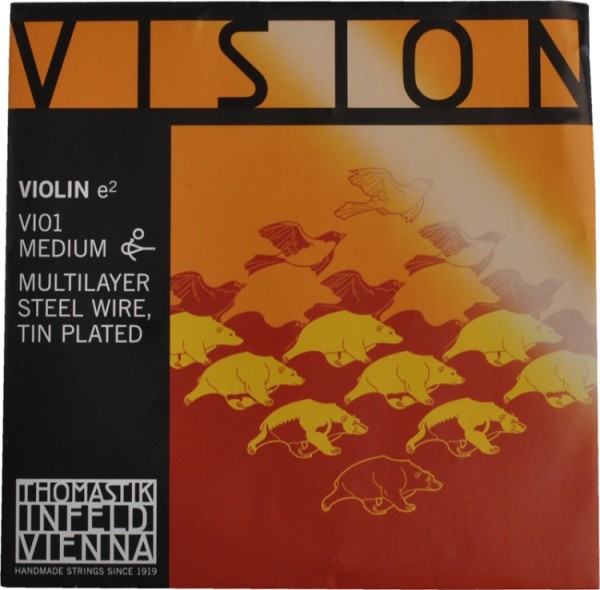 Thomastik VI01 Vision E-Saite 4/4 Geige/Violine Stahl verzinnt mittel