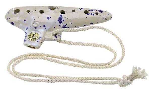 Gewa Ocarina Konzert F-Stimmung weiß/blau