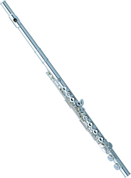 Pearl Querflöte 525BE Sterlingsilber Mundlochplatte und Kamin H-Fuß