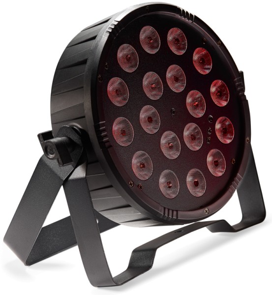Flat ECOPAR 18 Spotlight mit 18 x 1-Watt RGB (3 in 1) LEDs