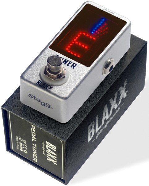 BLAXX auto-chromatisches Boden-Stimmgerät für Gitarre, Bass und weitere Musikinstrumente