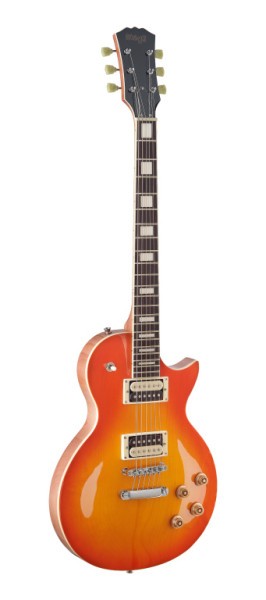 Stagg SEL-ZEB-HB L Serie, Zebra E-Gitarre m. massivem Mahoganikorpus u. gewölbter Ahorndeck