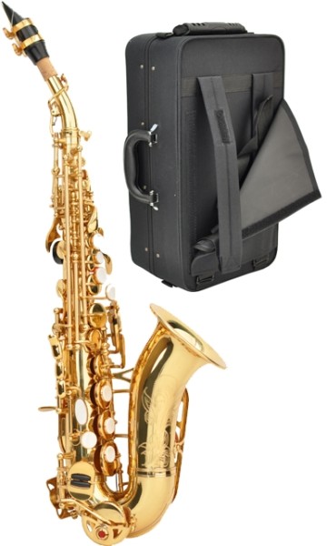 Steinbach SSSC-100 Sopran Saxophon gebogen Hoch Fis-Klappe