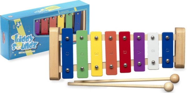 Stagg META-K8 Glockenspiel für Kinder mit 8 Klangplatten bunt