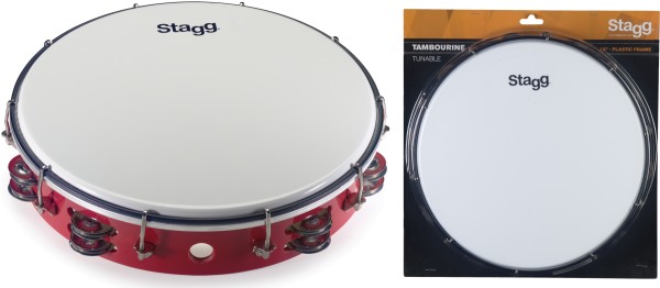 Stagg TAB-212P/RD 12 Zoll stimmbares Kunststoff Tambourin