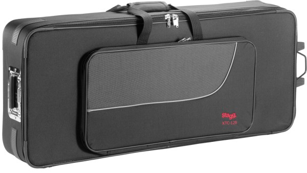 Stagg KTC-128 Leichter Keyboardkoffer 10mm mit Rollen und Griff (125 x 44 x 14 cm)