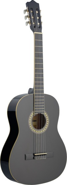 Stagg C542 BK 4/4 Klassik-Gitarre in schwarz mit Lindendecke