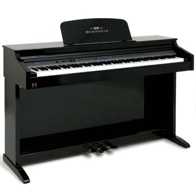 HEMINGWAY Digital Piano DP701 Black, Hochglanzlack 88 gewichtete Tasten, 3 Pedale