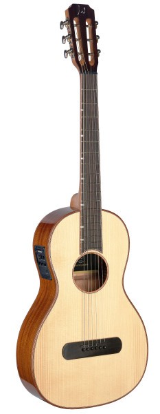 J. N. LIS-PFI J. N. LIS-PFI Lismore Serie, Parlor E-Akustikgitarre m. massiver Decke u. "slotted Hea
