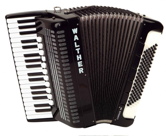 Akkordeon Walther Commodore 120 Bass 4 chörig schwarz