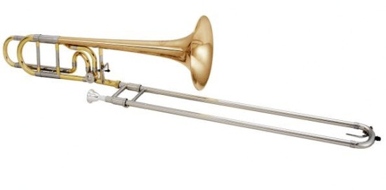 Jupiter JP-636RLO-F Tenorposaune mit Quartventil in Bb-/F- Stimmung, Goldmessing Schallstück, 13.89m