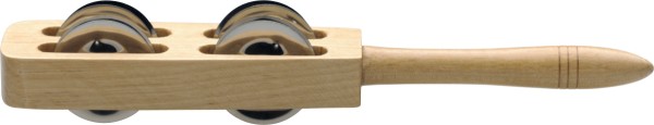 Stagg JSK-4/WD Holz Jingle Stick mit 4 Schellen