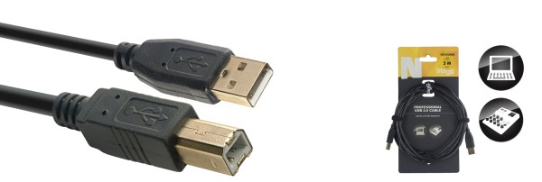 USB 2.0 Kabel, USB A/USB B (m/m), 3 m