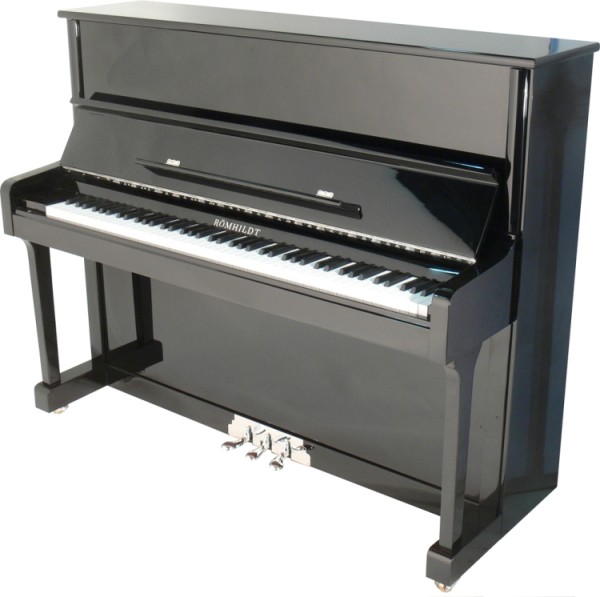 Römhildt Klavier schwarz poliert mit Softclose und Silent Funktion Piano Disc QuietTime GT-2