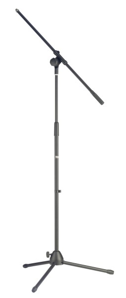 Stagg MIS-1022BK Mikrofon Ständer mit Galgen u. umklappbarem Metallfüßen