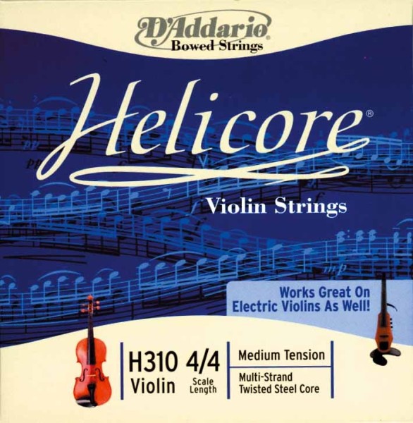 D`Addario Helicore Saitensatz 4/4 Geige/Violine/E-Geige E-Saite Carbonstahl verzinnt mittel