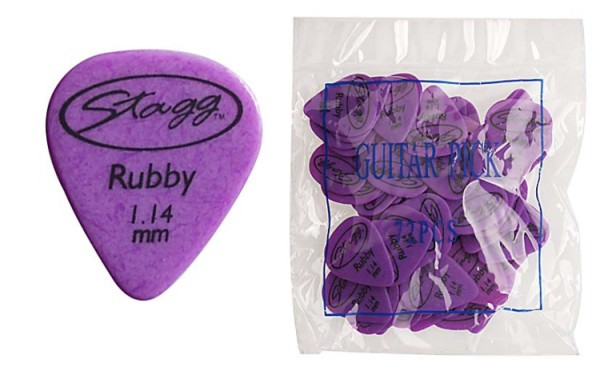 Stagg RSR114 1.14 mm Ruby Standard Nachfüllsack 72 Plektren