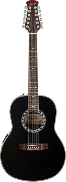 Stagg A1012-BK Elektroakustische Deep Bowl Gitarre - 12-saitiges Modell
