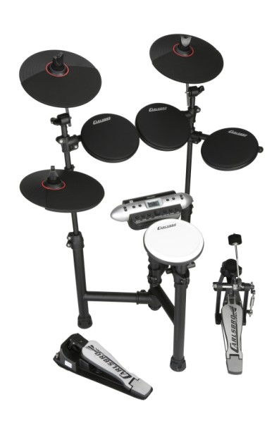 Carlsbro CSD130 8-teilig, ultra-kompakt, E-Schlagzeug, 5 Trommeln, 3 Becken, Hi-Hat, Bass-Drum-Pedal