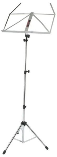 Stagg MUS-A4 CR Notenständer, Metall, chrom, schwerer Fuß, inkl. Tasche