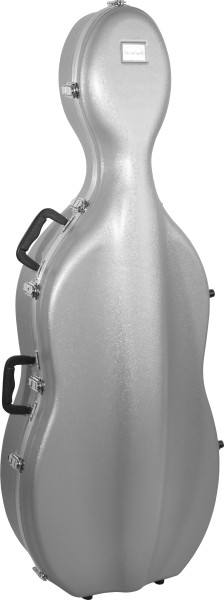 Steinbach 4/4 ABS- Cellokoffer mit Rollen und Rucksacksystem in silber