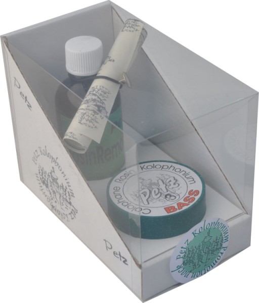 Petz Reinungsöl und Petz Bass Kolophonium mittel