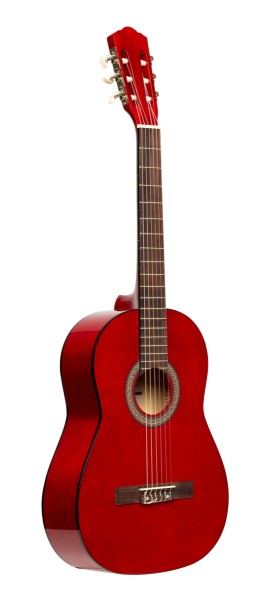 Stagg SCL50-RED 4/4 klassische Gitarre mit Lindendecke, rot