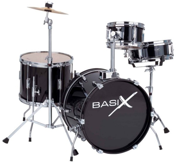 Basix Kinderschlagzeug in schwarz, Set 2