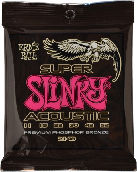 Ernie Ball Gitarrensaiten für Westerngitarre Slinky Acoustic Super 011 - 052
