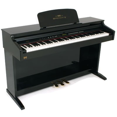 HEMINGWAY Digitalpiano DP501 Piano schwarz Hochglanzlack 88 gewichtete Tasten, 3 Pedale