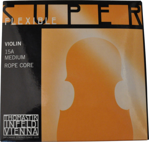Thomastik 15A Superflexible Saitensatz 4/4 Geige/Violine Stahl Chrom umsponnen mittel