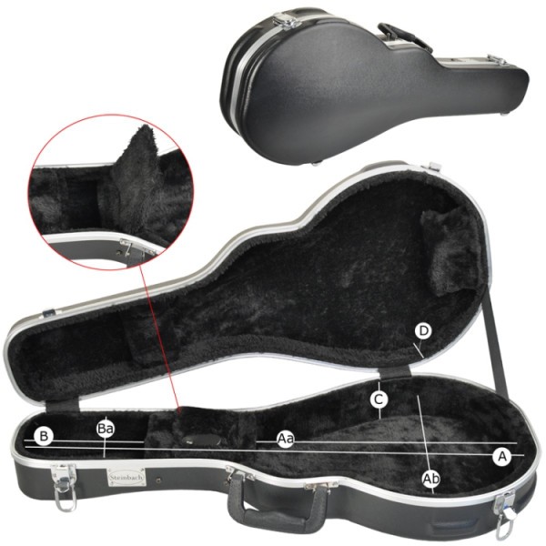 Steinbach ABS Mandolinenkoffer für florentinisches Modell schwarz