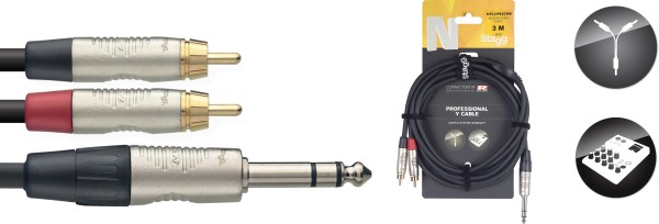 N Serie Y-kabel - stereo Klinke / 2 x m