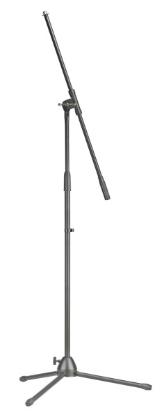 Stagg MIS-0822BK Mikrofonständer mit Galgen u. zusammenklappbaren Metallfüßen