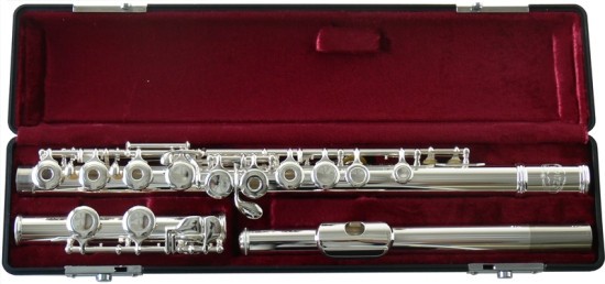 Jupiter JP-5011 ESR Querflöte Ringklappen versilbert Mundlochkamin Vollsilber