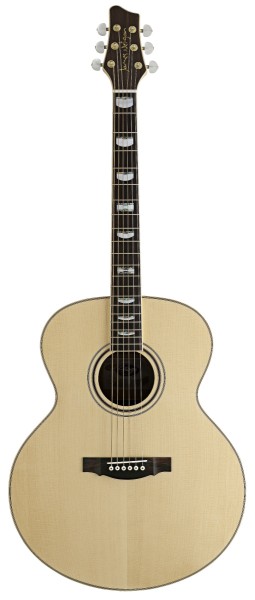 Stagg NA57J Akustische Jumbo Gitarre mit massiver A-Klasse Fichtendecke