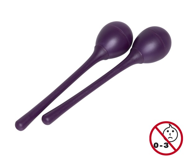 Stagg EGG-MA L/PP Maracas Paar Kunststoff eiförmig mit langem Griff violett