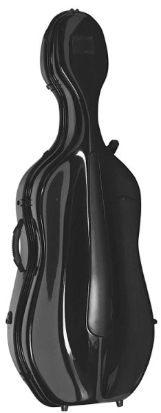 Gewa 4/4 Cellokoffer IDEA EVOLUTION Hochglanz schwarz mit Rollen Made in Germany