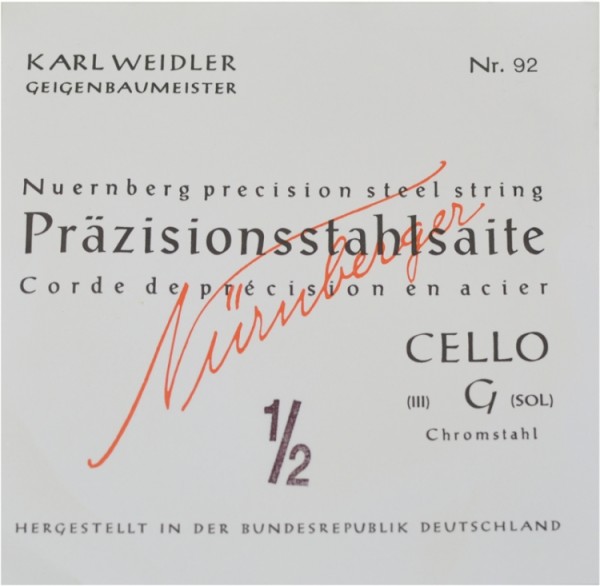 Nürnberger Präzision G-Saite für 1/2 Cello