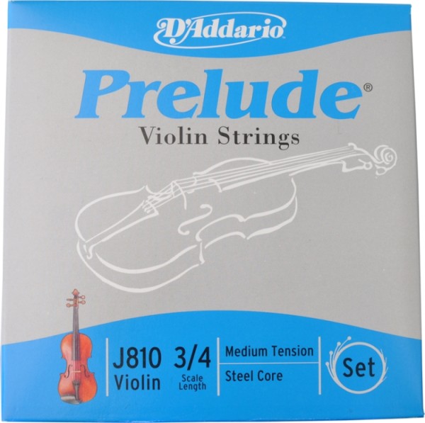 D`Addario Prelude Saitensatz 3/4 Geige/Violine E-Saite Stahl blank mittel