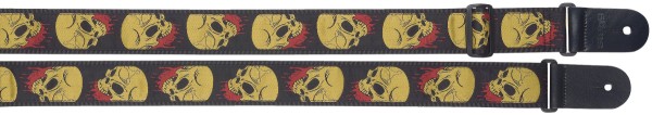 Gitarrengurt aus gewebten Nylon, "Skull n' Blood" Motiv