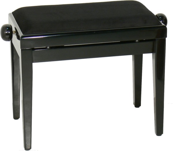 Steinbach Klavierbank in schwarz poliert mit Dual Cross Scherenmechanik sehr stabil
